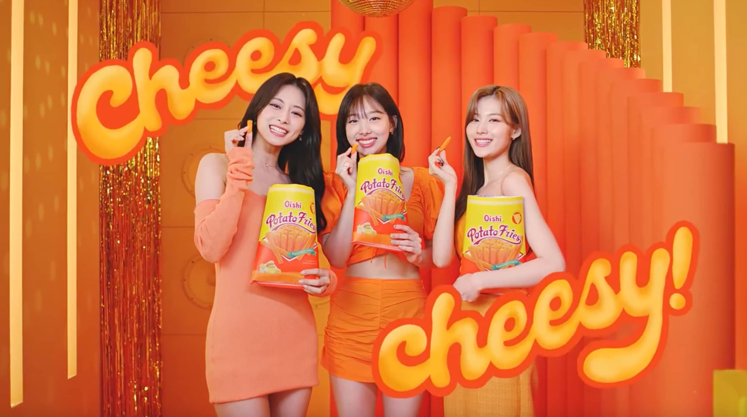 Tzuyu, Nayeon, and Sana for Oishi